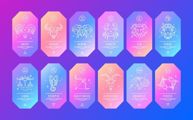 Free Vector | Gradient zodiac sign collection