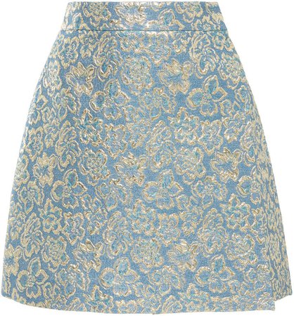High-Waisted Lurex Mini Skirt
