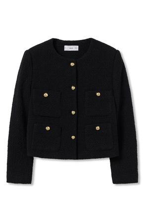 MANGO Cotton Blend Tweed Jacket | Nordstrom