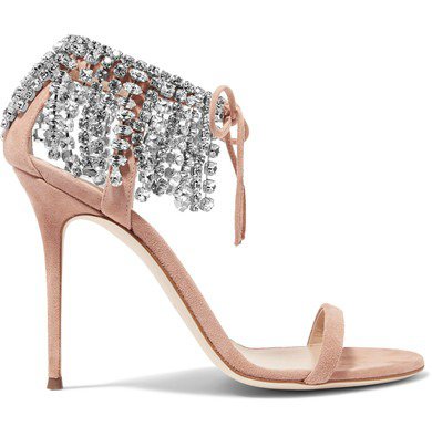 Shoeper Shoesday | Giuseppe Zanotti 'Carrie' crystal-embellished suede sandals > Shoeperwoman