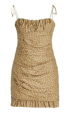 Edie Ruched Polka-Dot Cotton Mini Dress By Significant Other | Moda Operandi