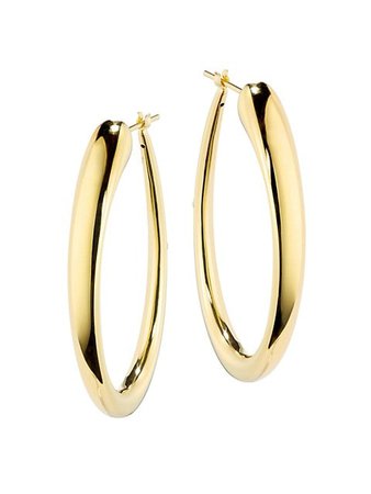 Roberto Coin 18K Yellow Gold Hoop Earrings | SaksFifthAvenue