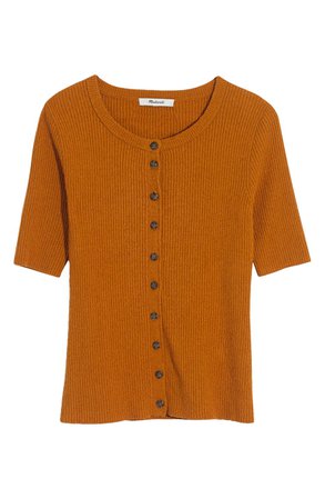 Madewell Hester Short Sleeve Cardigan Sweater | Nordstrom
