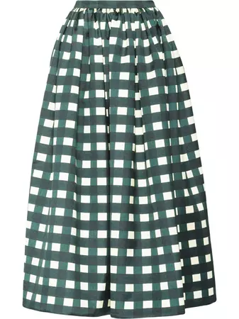 Prada gingham-print Flared Skirt - Farfetch