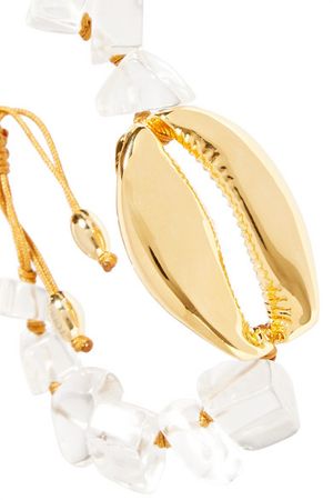 Tohum | Gold-plated, crystal and cord bracelet | NET-A-PORTER.COM