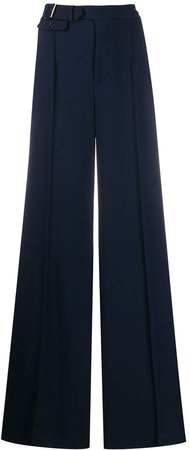 belted wide leg trousers