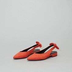 Red ballet flats slingback with a back bow KIABI