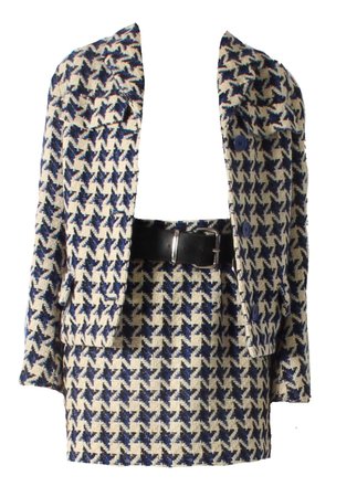 houndstooth skirtsuit