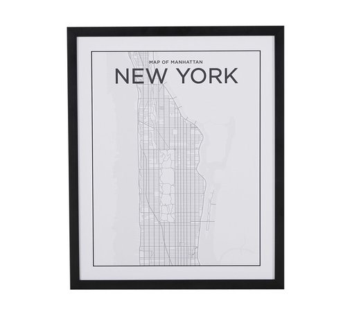 Manhattan Map Wall Art | Fantastic Furniture