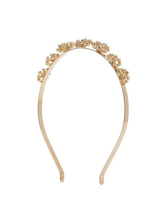 Gold Rosantica Arcadia Crystal Flower Headband | Farfetch.com