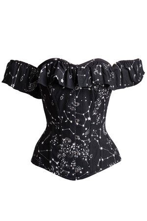 Cotton Astronomy Print Sleeved Corset Top – Corset Story US