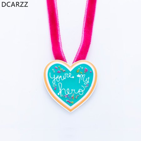 You're my hero Cookie Medal Pendant Wreck it Ralph Stinkbrain Necklaces Ralph/Vanellope Costume Cosplay Jewelry Gift for Girls-in Pendant Necklaces from Jewelry & Accessories on AliExpress