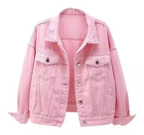 chaqueta mezclilla rosa