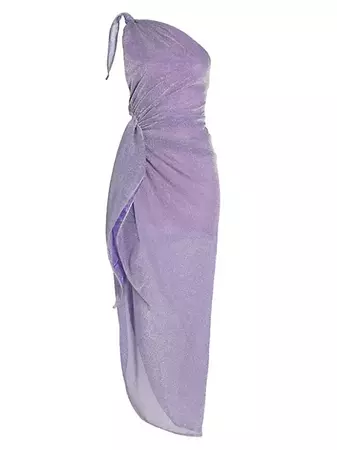 Shop Baobab Marea Shimmer One-Shoulder Maxi Dress | Saks Fifth Avenue