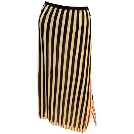 Jean Paul Gaultier Maille Vintage Stripe Skirt - 1stDibs