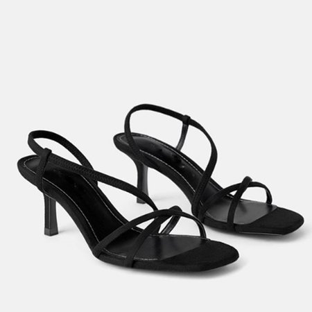 black sandal strap heel