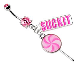 Suck It Lollipop Belly Ring | Buy This Bling!
