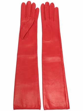 Manokhi long leather gloves
