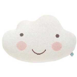 Knit Cloud Pillow in White