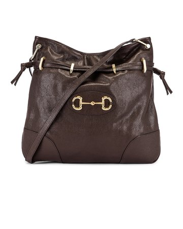 Gucci 1955 Horsebit Shoulder Bag in Cocoa | FWRD