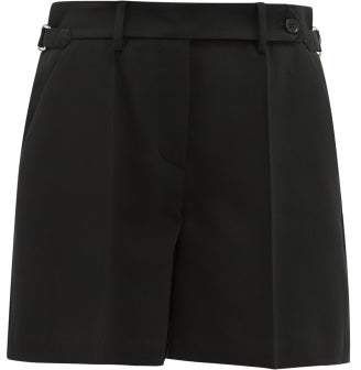 Tailored Crepe Shorts - Womens - Black