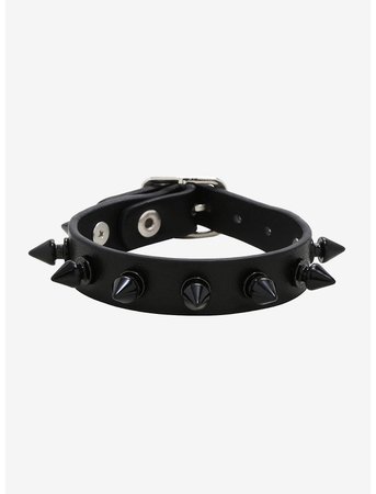 Black Spike Cuff Bracelet