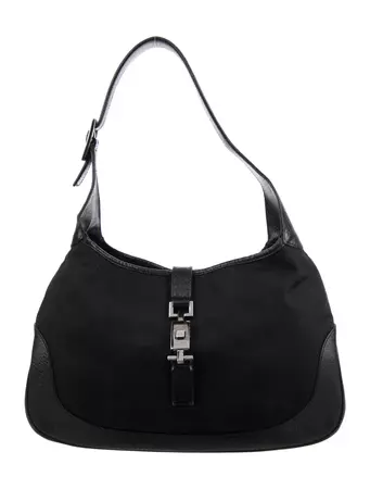 Gucci Vintage Leather-Trimmed Jackie O Hobo - Black Shoulder Bags, Handbags - GUC1143153 | The RealReal