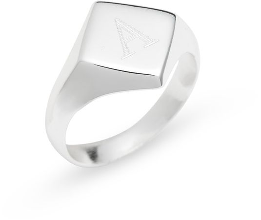 Engraveable Rhombus Signet Ring