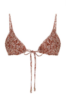 Kya Printed Bikini Top By Palm | Moda Operandi
