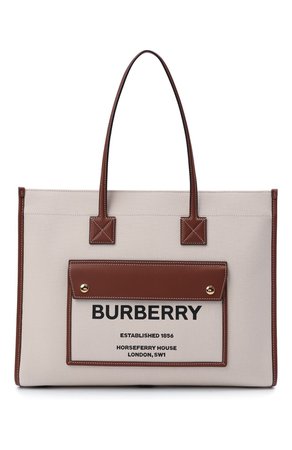 Женский светло-коричневый сумка-тоут BURBERRY — купить за 100000 руб. в интернет-магазине ЦУМ, арт. 8044129