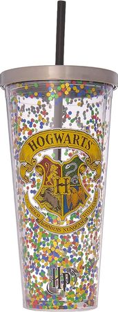 Amazon.com: Spoontiques Hogwarts Glitter Cup w/Straw : Health & Household