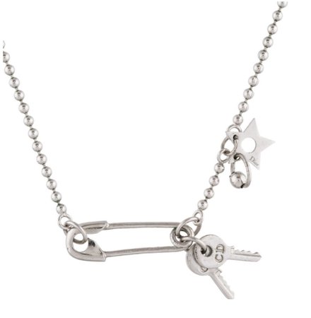 dior safety pin necklace