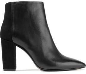 Shenna Paneled Leather And Suede Ankle Boots