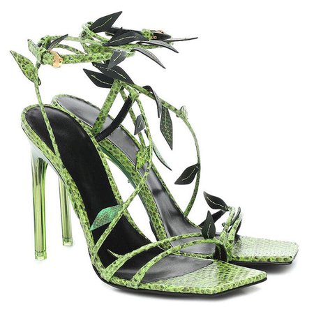 Green Leaf High Heel Sandals Women Snakeskin Sandalias Mujer 2021 Sexy Frauen Sandalen Stiletto Heels Ladies Shoes Summer Pumps From Taoyaoz, $77.44 | DHgate.Com