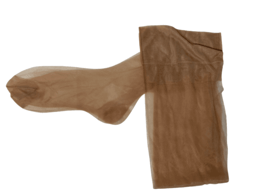 Vintage Seamless Mesh Stockings Size 9 1/2 Beige Length 34" | eBay