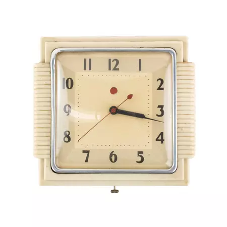 1950s Telechron Art Deco Style Wall Clock Auction