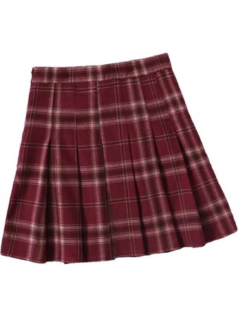 Maroon Plaid Skirt 🍂✨💭