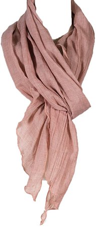 Cotton Solid Color wrinkle Linen Scarf, fashion scarf, multi color, beach scarf (Rose Gold) at Amazon Women’s Clothing store