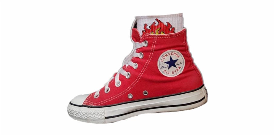 png shoes aesthetic flame socks red converse