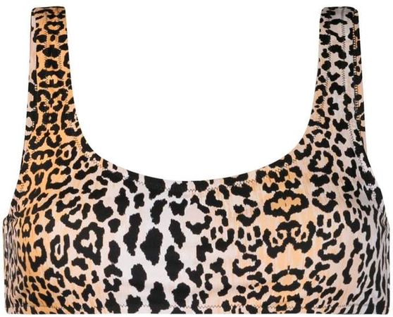 Leopard print bikini top