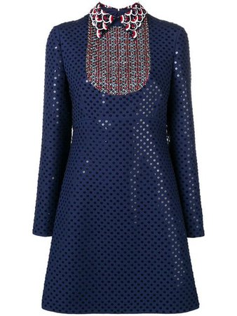 Valentino Sequinned Polka Dot Dress - Farfetch