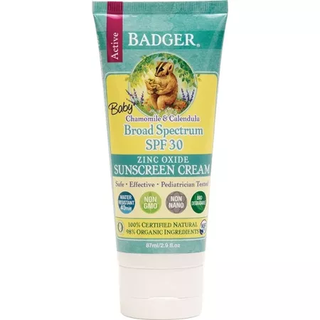 Badger Baby Sunscreen Cream, SPF 30 - 2.9oz : Target