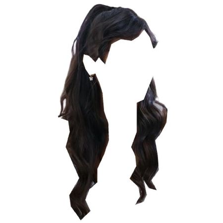 wavy black hair half up half down ponytail side bangs hairstyle