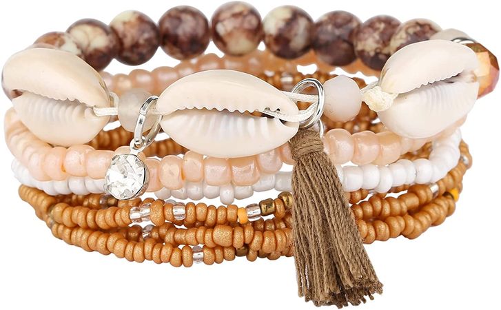 Amazon.com: iYours 6 sets Bohemian Multilayer tassels bracelet Handmade Wrap Bracelets Bangle Jewelry Bracelets for Women (6PCS-A): Clothing, Shoes & Jewelry