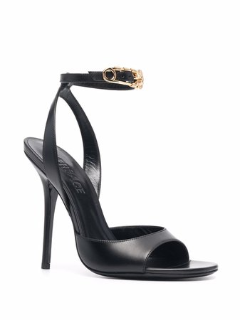 Versace Safety Pin leather sandals - FARFETCH