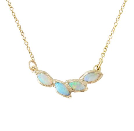 opal necklace water lily statement - Google Search