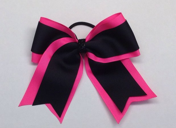 Black and Pink Hair Bows