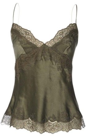 fairy sage green silk lace top