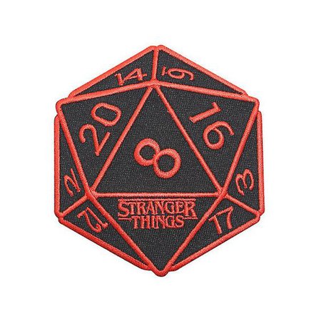 Stranger Things 20-Sided Die Iron-On Patch Hot Topic