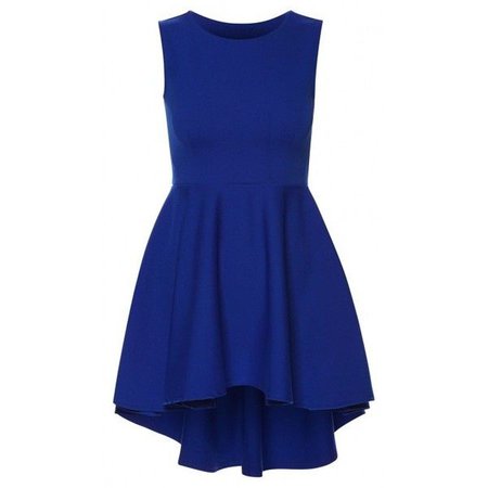 Dark Blue High-Low Dress